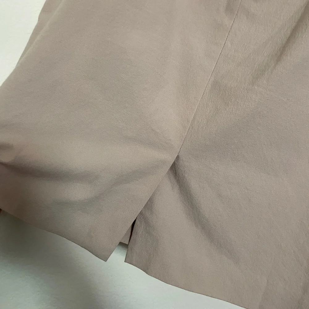 Ann Taylor 90s minimalist Pencil Skirt cotton ivory cream size 10 quiet luxury